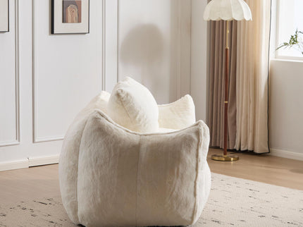 Giant Bean Bag Couch, Ultra Soft Fluffy Loveseat For Living Room