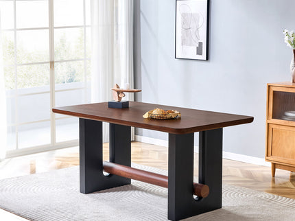 Compact Dining Table - Walnut / Black