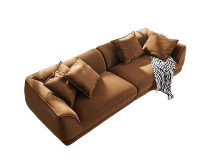 Nordic Modern Sofa With Removable Pillowcase, High Density Sponge Filling, 4 Throw Pillows