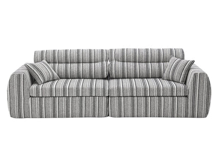 3 Seater, Couch With Throw Pillows For Living Room