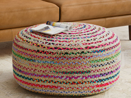 Margo - Large Round Pouf - Multicolor