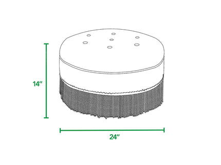 Yolanda - Round Upholstered Accent Ottoman