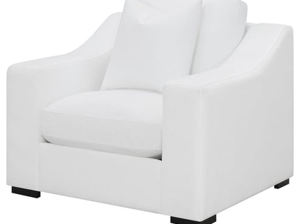Chelan - Upholstered Sloped Arm Accent Chair - White