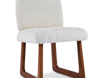 Dining Chair With Curved Legs (Set of 2) - Beige / Brown