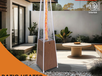 Patio Heater With Detachable Wheels, Protective Cover