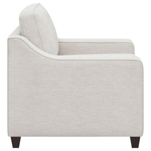Mahaffey - Upholstered Sloped Track Arm Chair - Beige