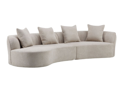 Elegant Curved Sectional Sofa With Full Foam Comfort