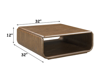 Lanza - Coffee Table With Open Shelf Storage - Dark Walnut