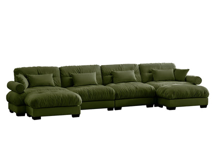 Super Comfort Oversized Modular Sectional Sofa With Movable Ottoman