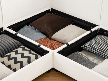 Contemporary Elegant Sofa With Storage And Ottoman