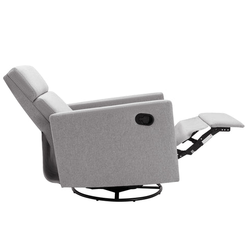 Modern Upholstered Rocker Nursery Chair Seating Glider Swivel Recliner Chair