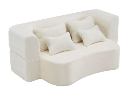 Modern Floor Sofa With 4 Pillows