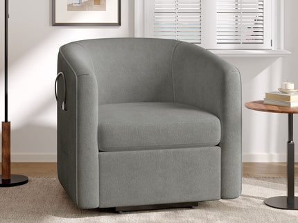 Power Lift Recliner Barrel Shape Reclining Chair With Footrest And Side Pocket