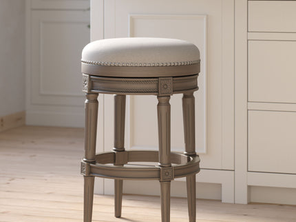Rustic Elegance Backless Swivel Stool