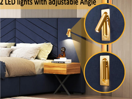 Upholstered Bed Frame With Vertical Channel Tufted Wingback Headboard