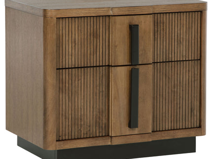 Moraga - 4 Piece Queen Bedroom Set With Fluted Headboard - Ash Brown