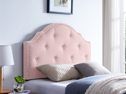 Flanner - Contemporary Fabric Upholstered Twin Headboard - Blush