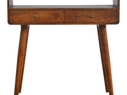 Curved Chestnut Console Table