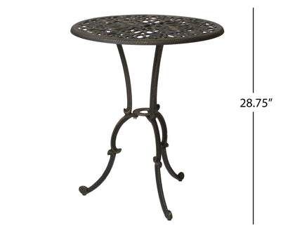 Thomas - 3 Pieces Cast Bistro Set - Black / Gold