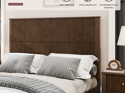 Platform Bed Frame & Tall Headboard