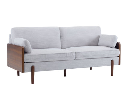 Mid Century Moderne Sofa With Wood Sides