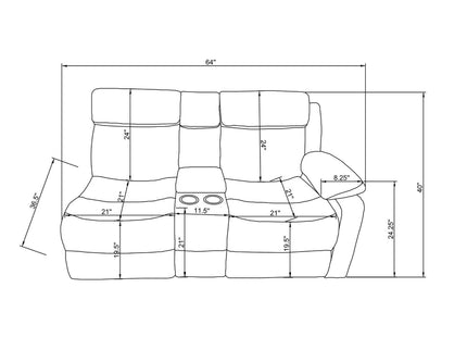Blanche - Sectional Sofa With LED Lighting And Integrated Speaker - Gray