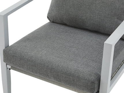 Modern Lounge Chair With Rope Accents And Cushions