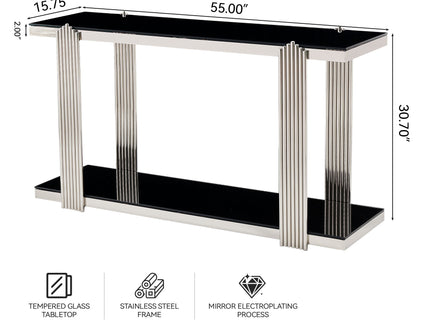 Console Table With Double Tier Storage
