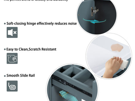 Bathroom Vanity With Sink Combo, Storage Cabinet, Freestanding Set With 3 Drawers & Soft Closing Doors