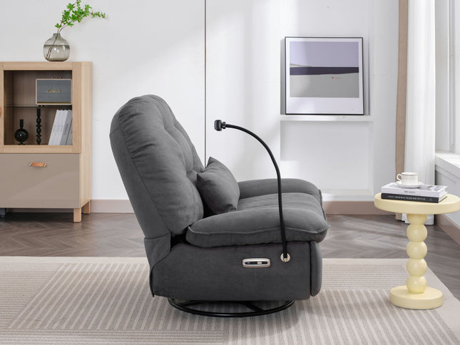 Power Recliner Swivel Glider USB Charger With tooth Music Player, Sleep, Working, Game And Leisure