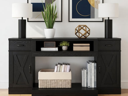 TV Stand With Adjustable Shelves & Double Doors