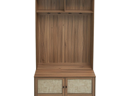 Modern Storage Closet For Bedroom, Entryway, Or Living Room - Walnut