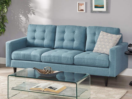 Jenny - Contemporary Tufted Fabric 3 Seater Sofa
