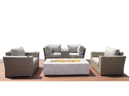 Outdoor Elegance Conversation Set With Fire Pit