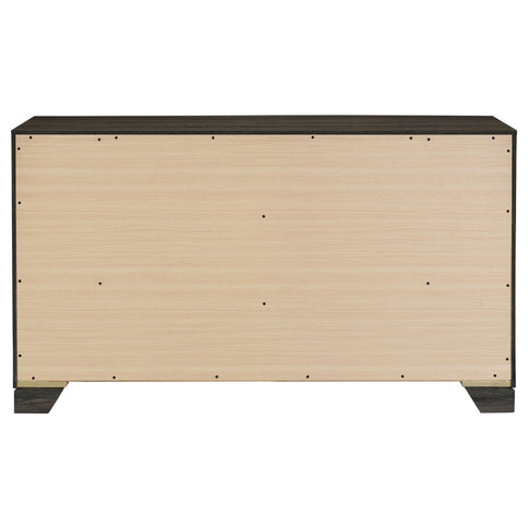 Funston - 6 Drawer Dresser Cabinet - Brown Oak