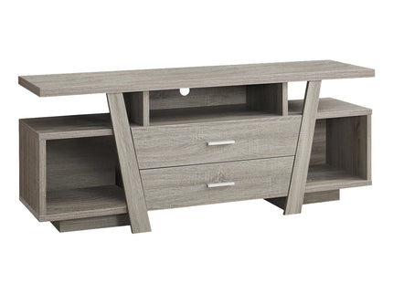 TV Stand, Console, Media Entertainment Center, Storage Drawers, Contemporary & Modern - Taupe