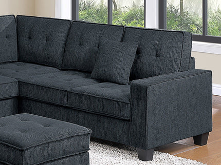 Sectional Set With Corner Wedge Ottoman USB Port