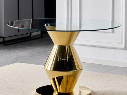 Round Dining Table - Gold