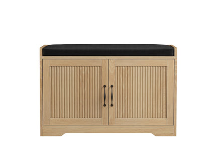 Entryway Shoe Bench With Double Doors