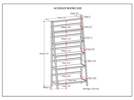 Acadian - Handcrafted Wide Bookcase