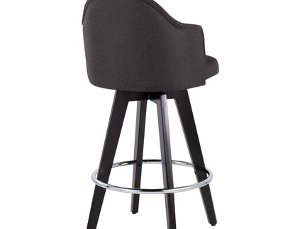 Ahoy - Contemporary Fixed Height Counter Stool With Round Footrest (Set of 2)