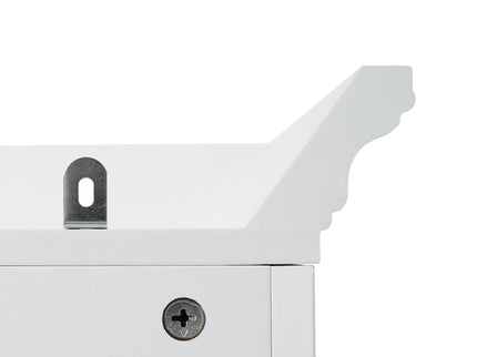 Bathroom Vanity With 2 Damping Hinge Doors, 3 Drawers, Adjustable Shelves - White