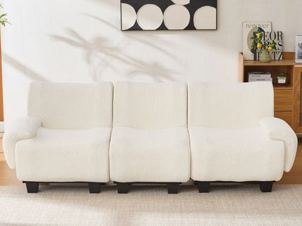 3 Seater Sofa Couch With Curved Armrests