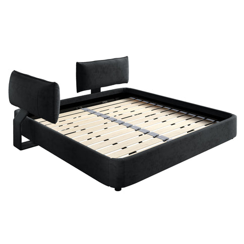 Cloud Bed Frame With Oversized Padded Movable Headboard