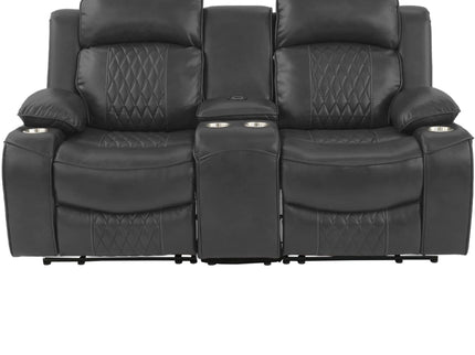 Power Motion Living Room Set With USB Port, Adjustable Headrest, Cup Holder