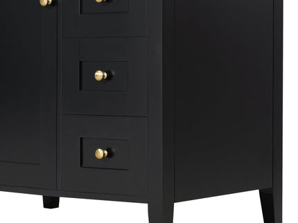 Bathroom Vanity With Sink, 3 Drawers And Adjustable Shelf