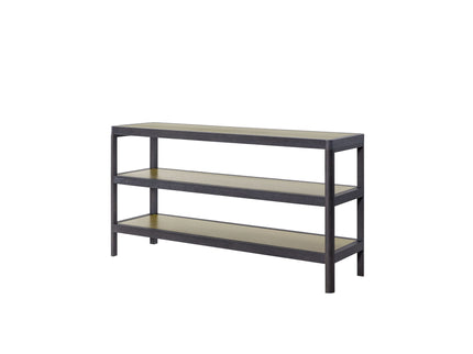 Console Table With Insets - Black