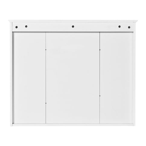 Wall Mounted Bathroom Medicine Wall Cabinet With Mirror & Open Shelves