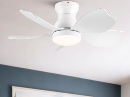 Low Profile Flush Mount Ceiling Fan With Light