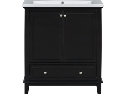 Modern Bathroom Vanity With Sink Combo, Multi Functional Cabinet With Doors And Drawer